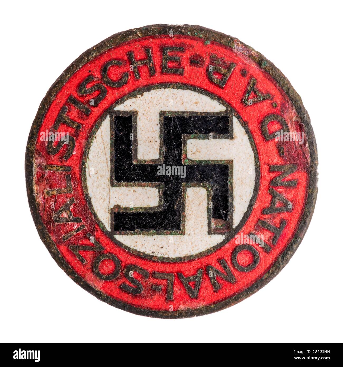 Original emaillierte Gedenktafel der NSDAP, NSDAP, Zweiter Weltkrieg, Deutschland Stockfoto