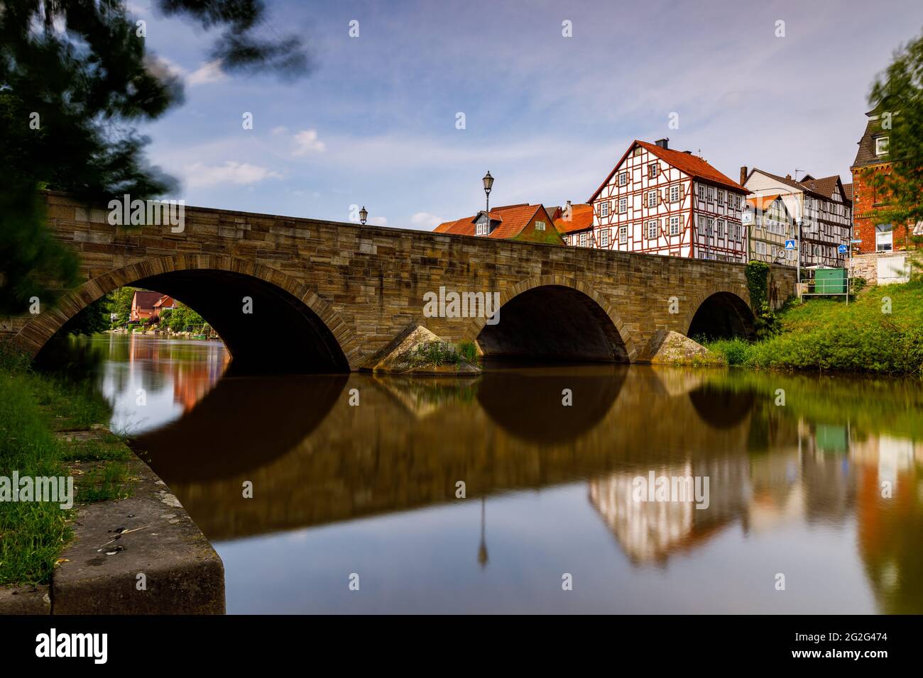 Die Stadt Bad Sooden Allendorf im Werra-Tal Stockfoto