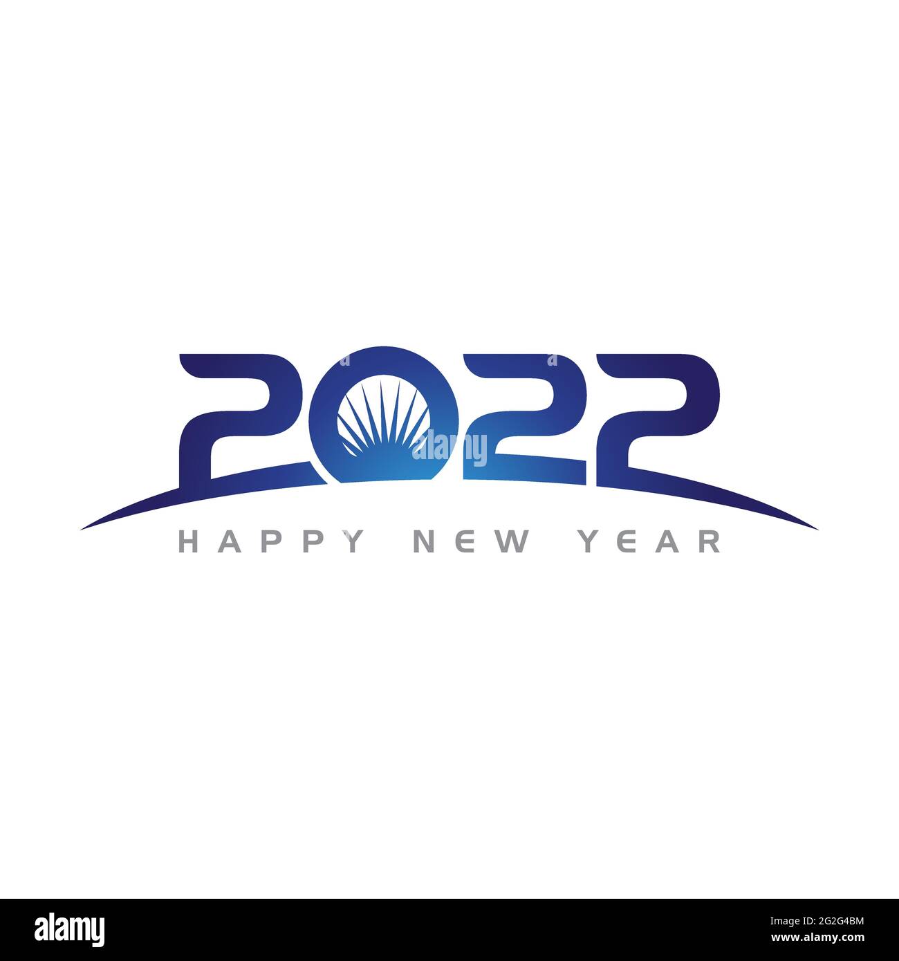 2022 neue Jahr Symbol Vektor Illustration Design Vorlage Stock Vektor