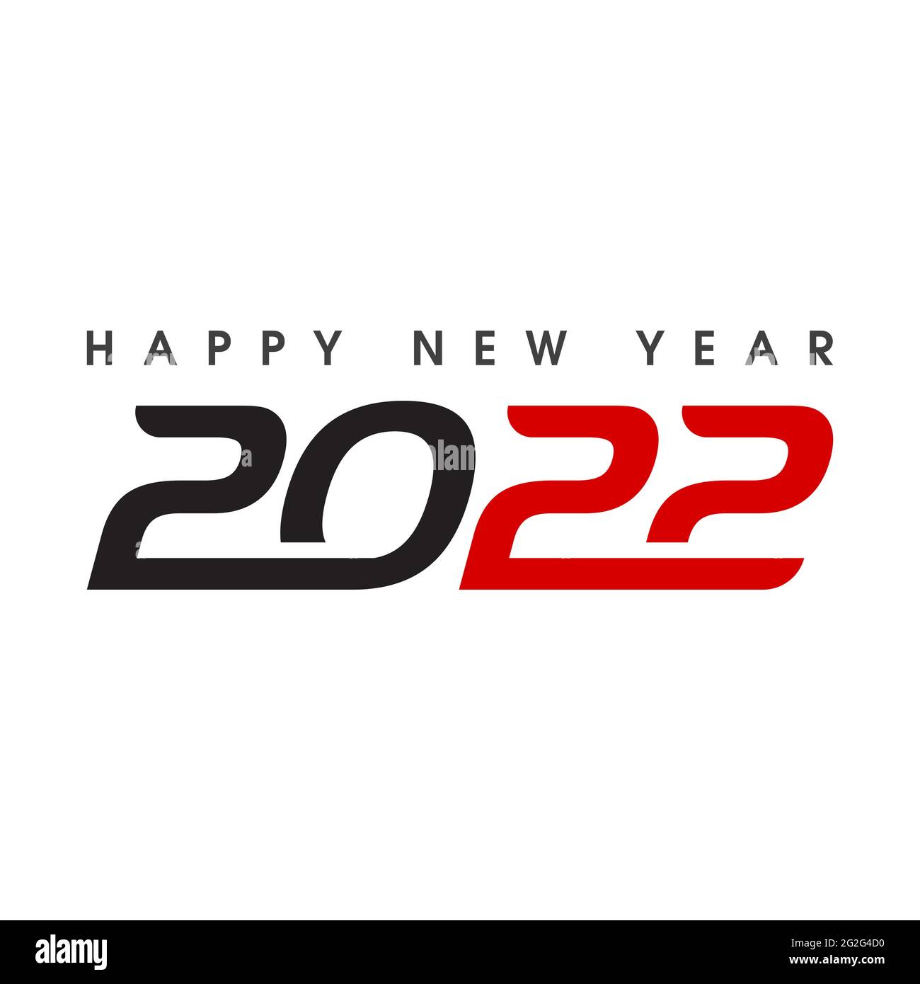 2022 neue Jahr Symbol Vektor Illustration Design Vorlage Stock Vektor