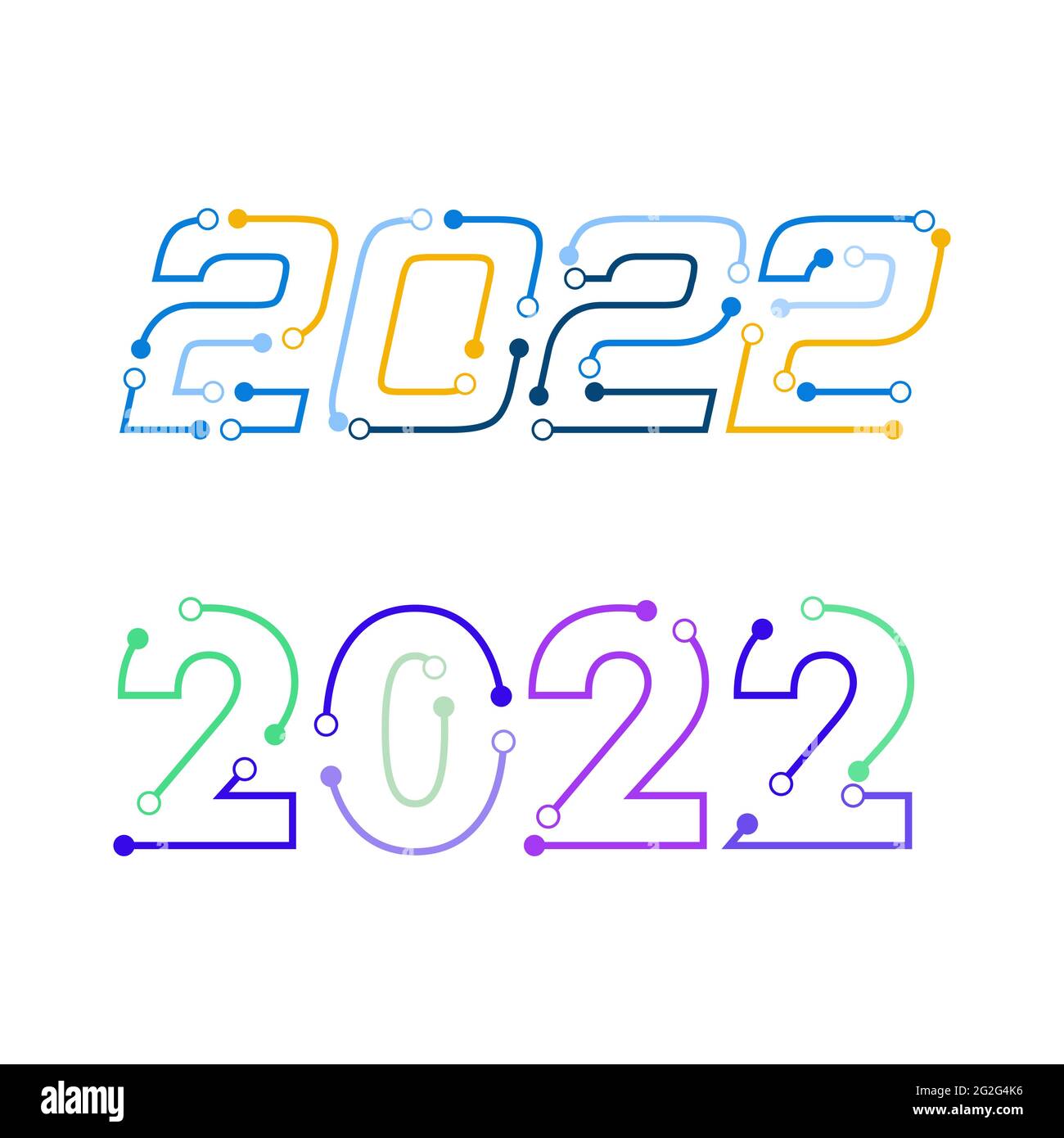 2022 neue Jahr Symbol Vektor Illustration Design Vorlage Stock Vektor