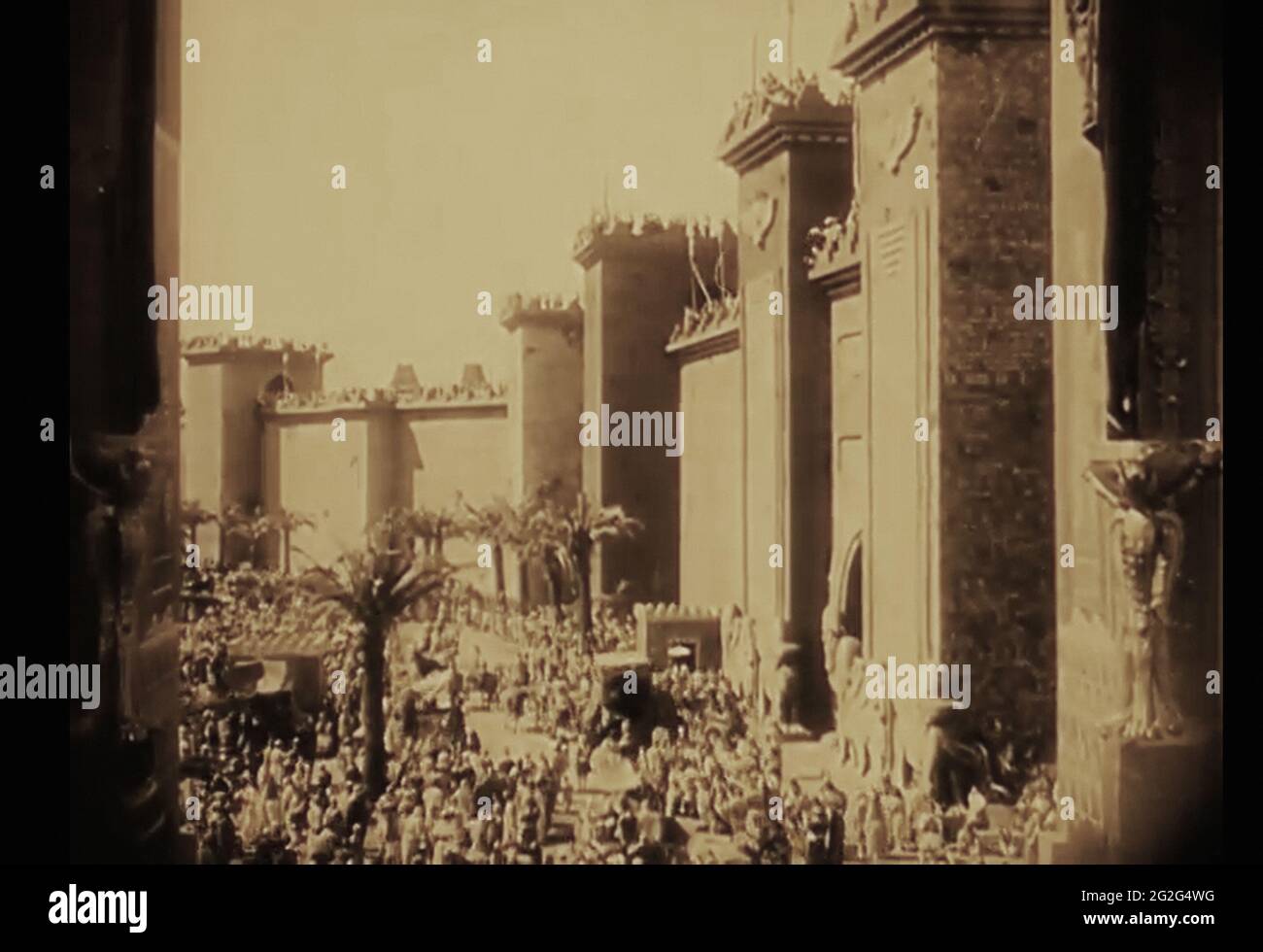 Vintage still des antiken Babylonlebens aus dem frühen 1900er Film Intoleranz Stockfoto