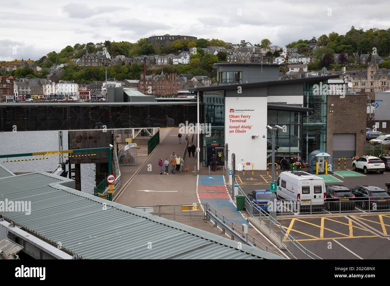 Oban Ferry Terminal, Schottland. Stockfoto