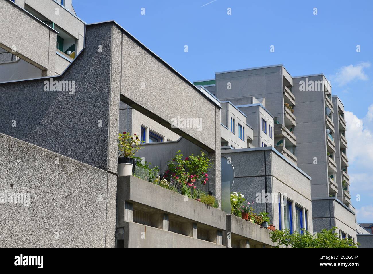 Schöneberger Terassen Wohngebiet in Berlin, Deutschland - 10. Juni 2021. Stockfoto