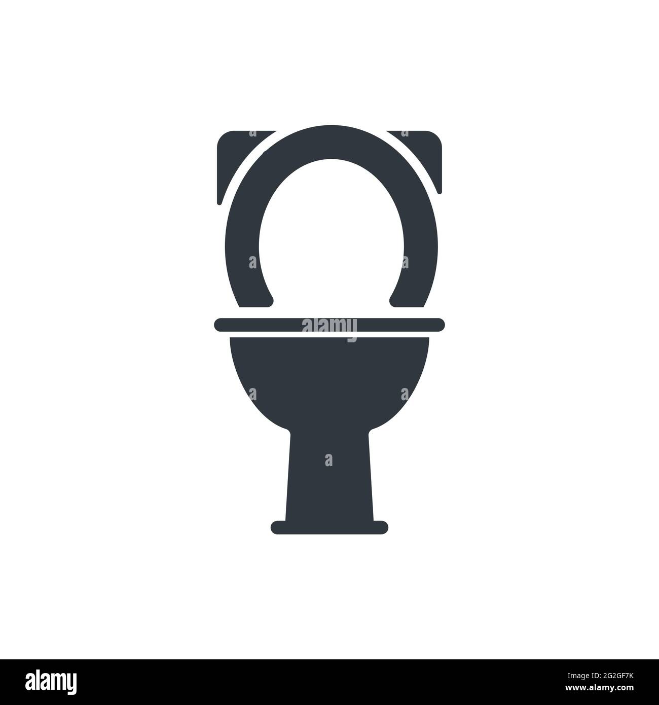 Toilette einfaches Zeichen, Urinal-Symbol auf weißem Hintergrund Stock Vektor