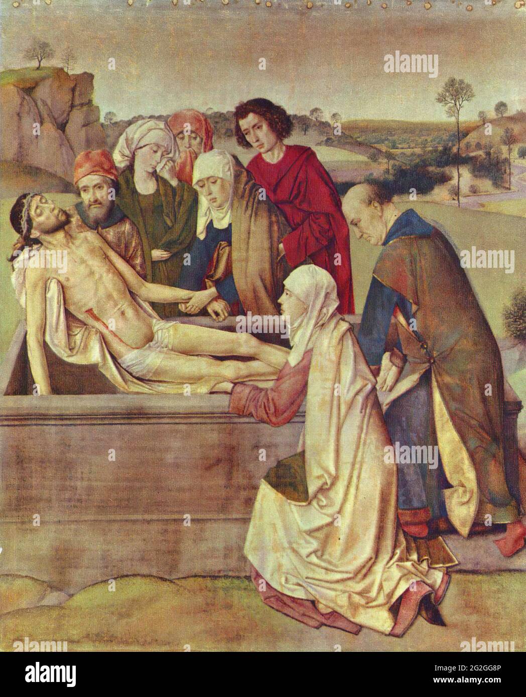 Dirk Bouts - Entombment Stockfoto