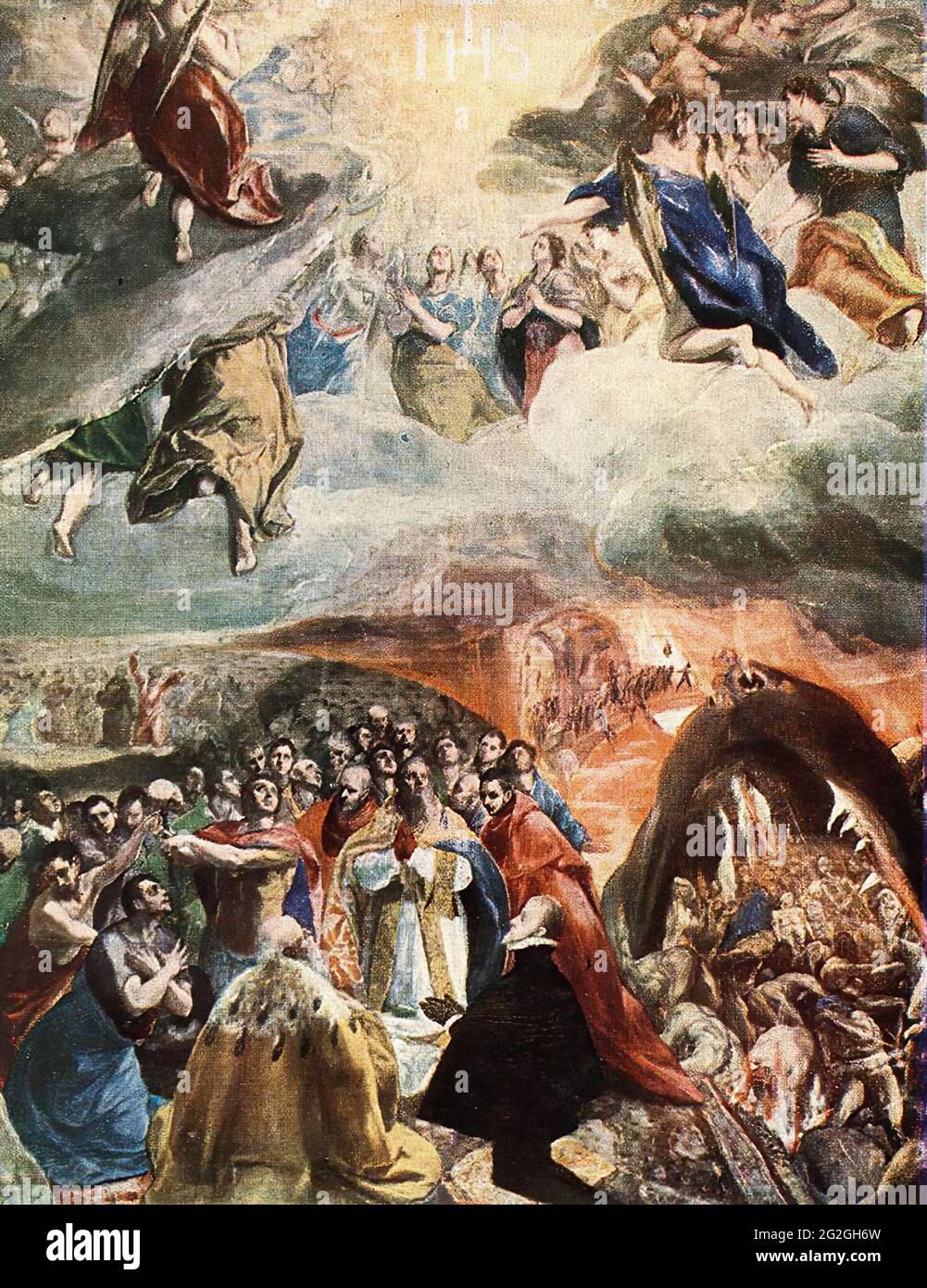 Domínikos Theotokópoulos - El Greco - Anbetung Name Jesus C 1580 Stockfoto