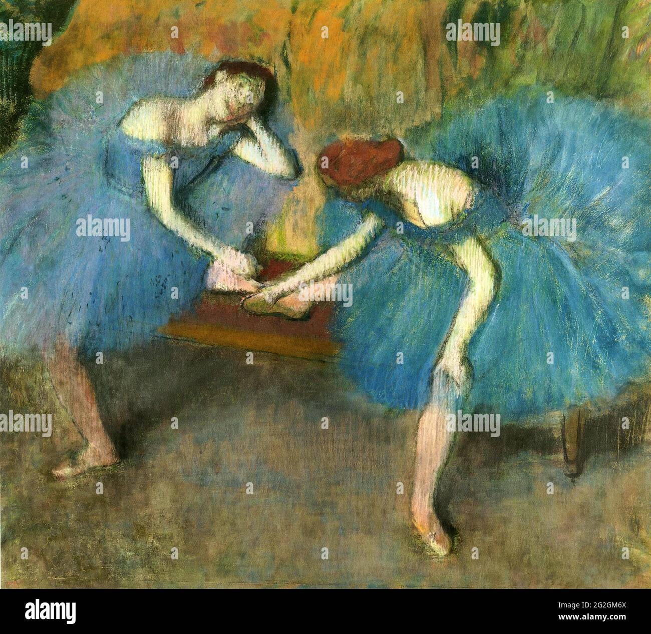 Edgar Degas - Deux Danseuses Au Repos Stockfoto