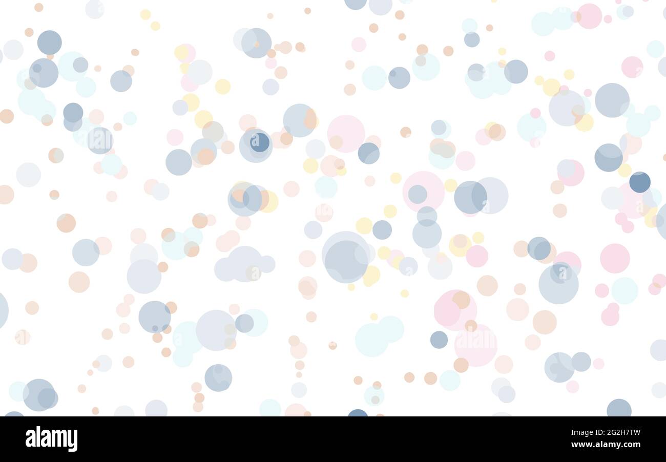 Pastell Blasen abstrakter Hintergrund Horizontale isolierte Vektor-Illustration Stock Vektor