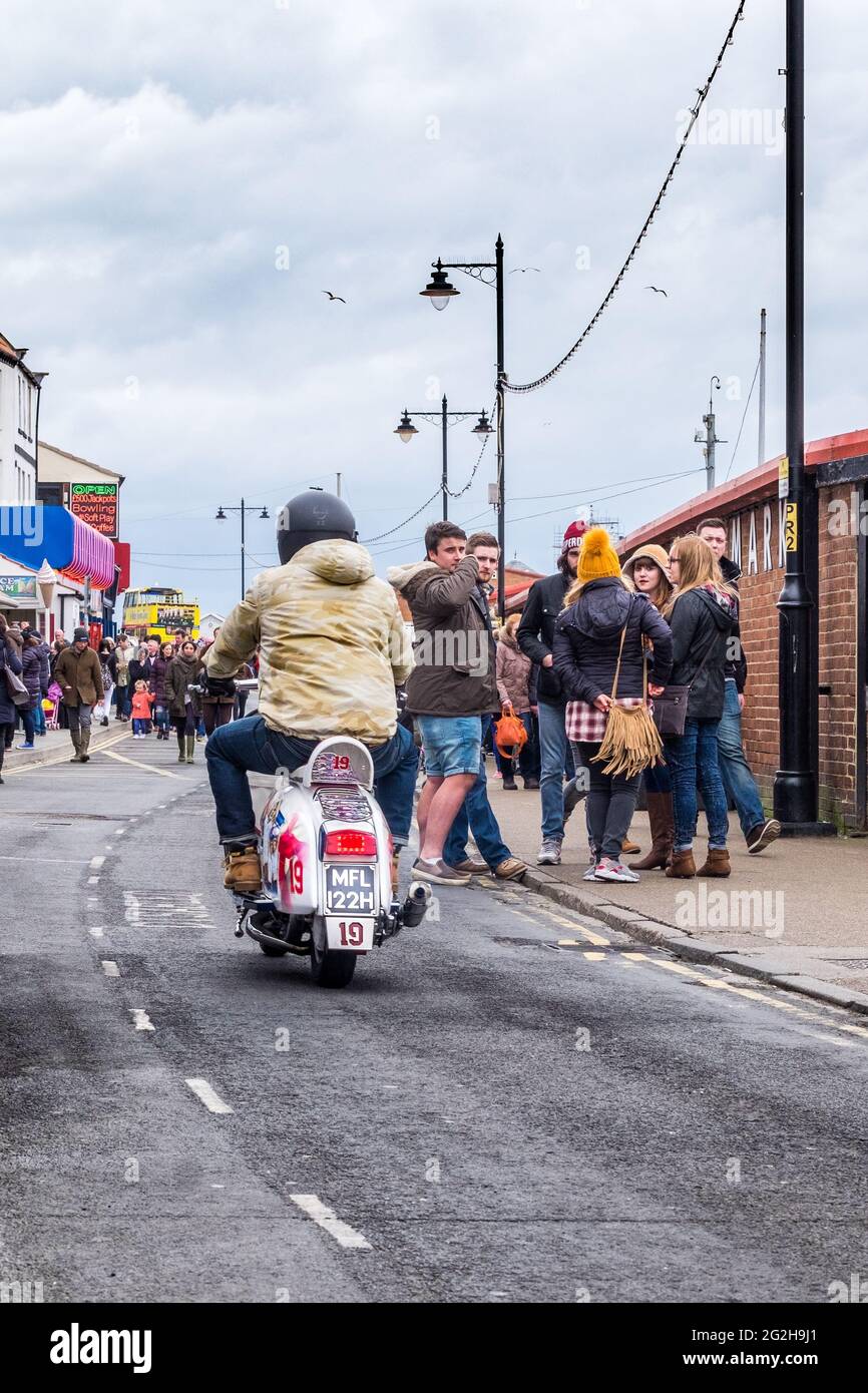 Whitby Scooter Wochenende Stockfoto