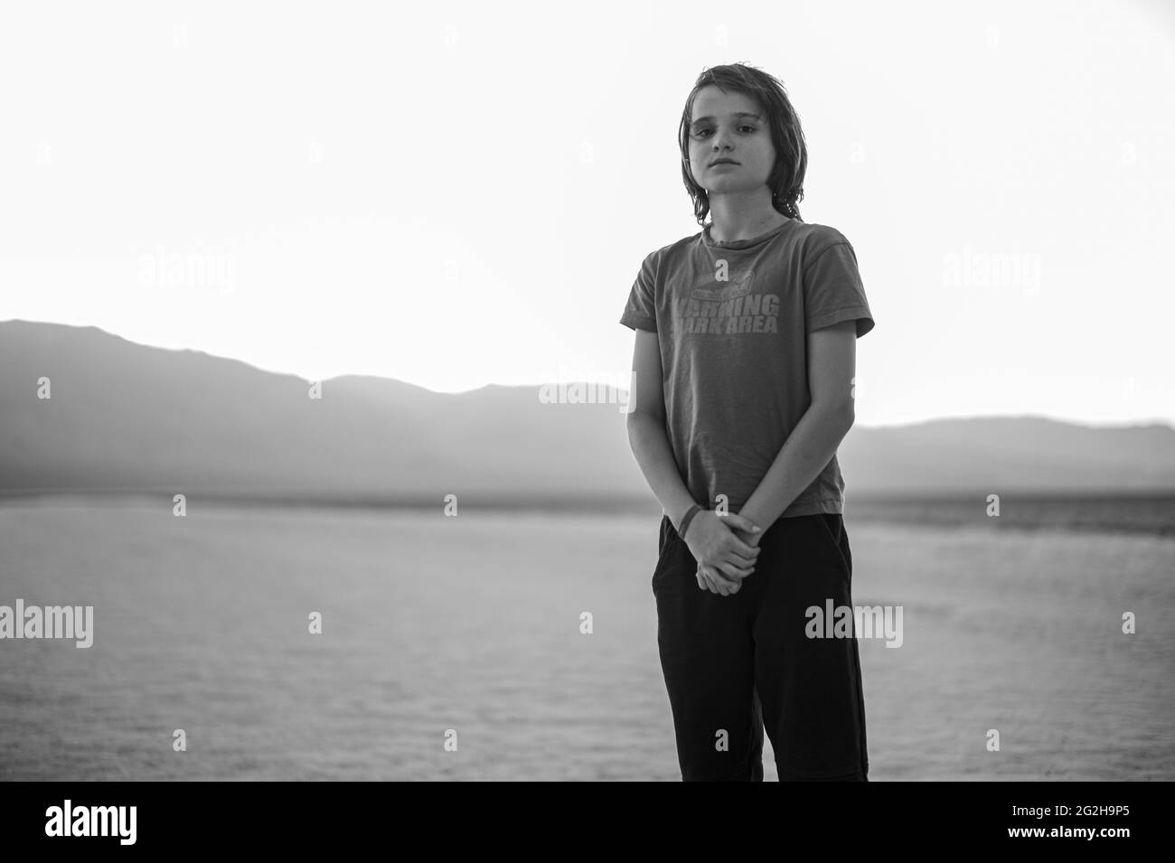 Badwater Basin - 282 Fuß / 85,5 m unter dem Meeresspiegel - im südlichen Bereich des Death Valley National Park, Kalifornien, USA Stockfoto