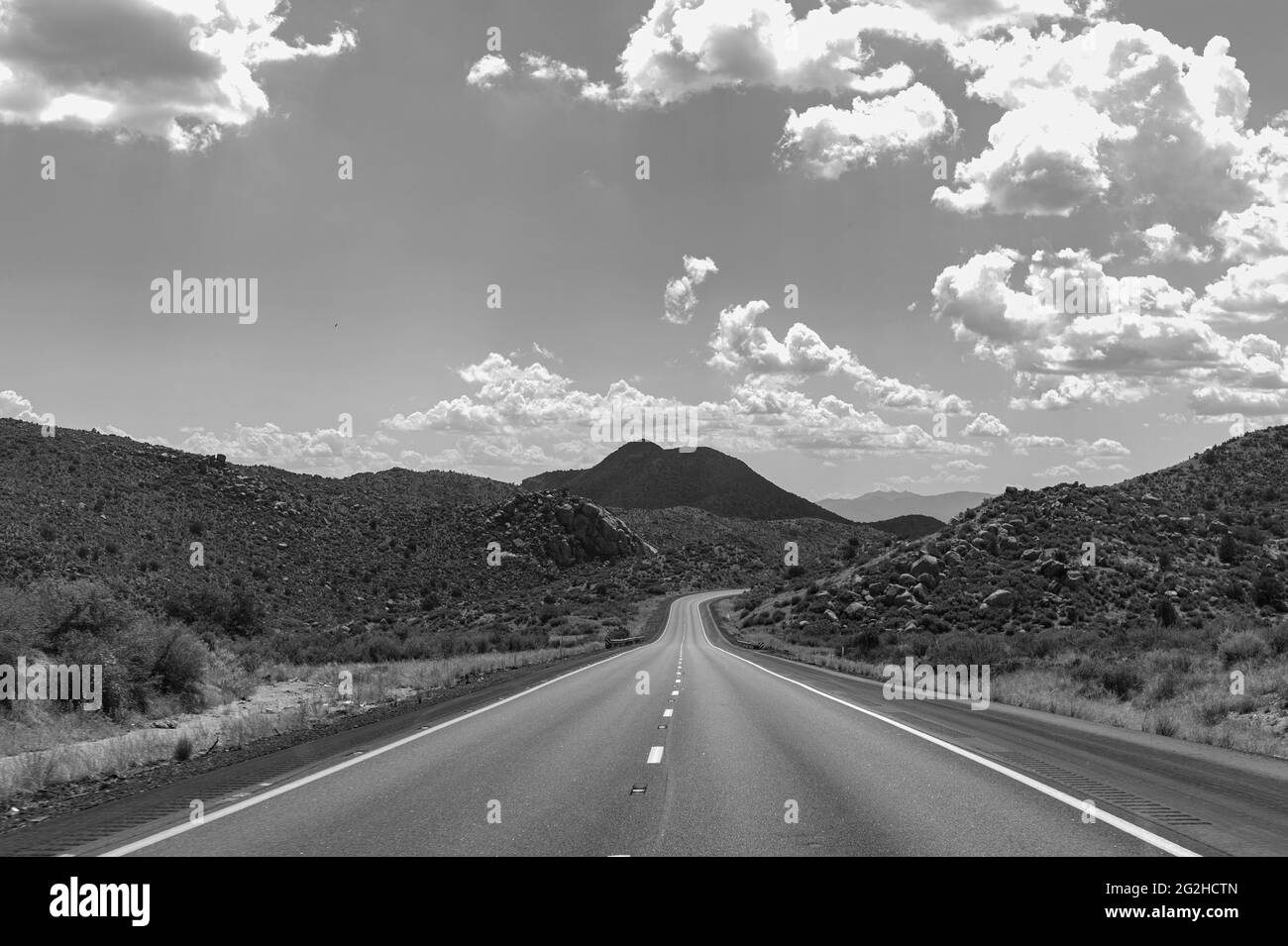 Spektakuläre Aussicht auf einer Autobahn in Arizona, USA Stockfoto