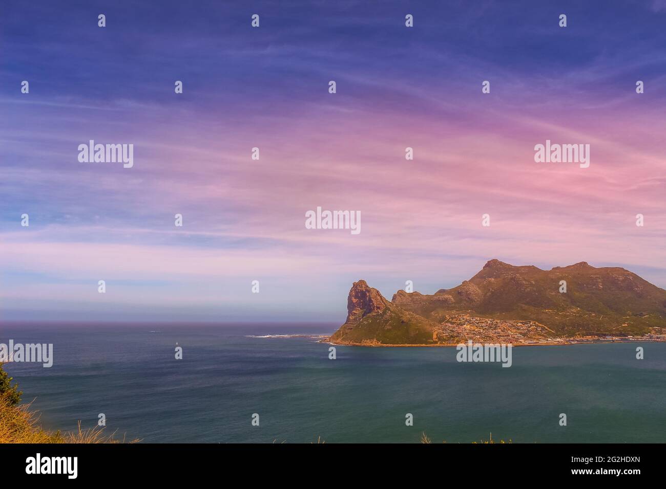 Hout Bay Strand entlang Chapmans Peak Drive in Kapstadt Südafrika Stockfoto