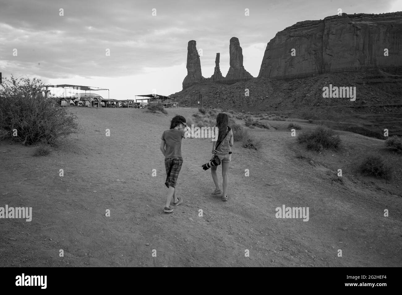 John Ford Point - ein Aussichtspunkt mit atemberaubenden Ausblicken auf zerklüftete Buten, benannt nach dem Regisseur, der hier im Monument Valley, Arizona, USA, mehrere Filme zeigt Stockfoto