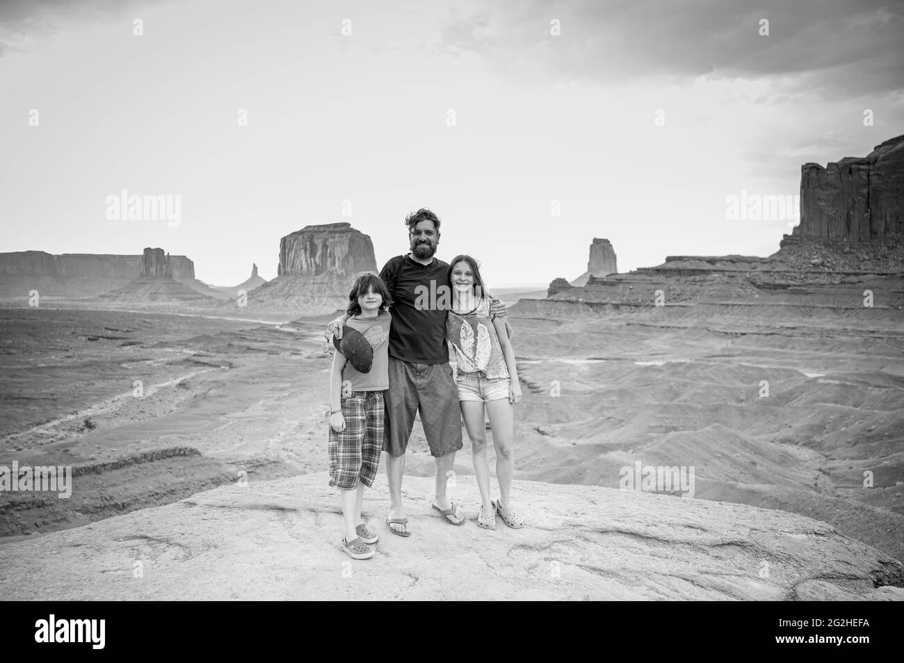 John Ford Point - ein Aussichtspunkt mit atemberaubenden Ausblicken auf zerklüftete Buten, benannt nach dem Regisseur, der hier im Monument Valley, Arizona, USA, mehrere Filme zeigt Stockfoto