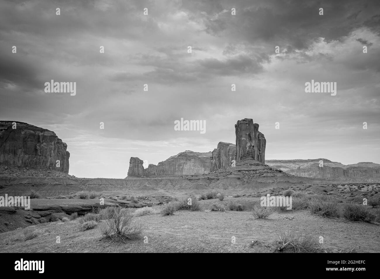 Monument Valley Navajo Tribal Park, Utah und Arizona, USA Stockfoto