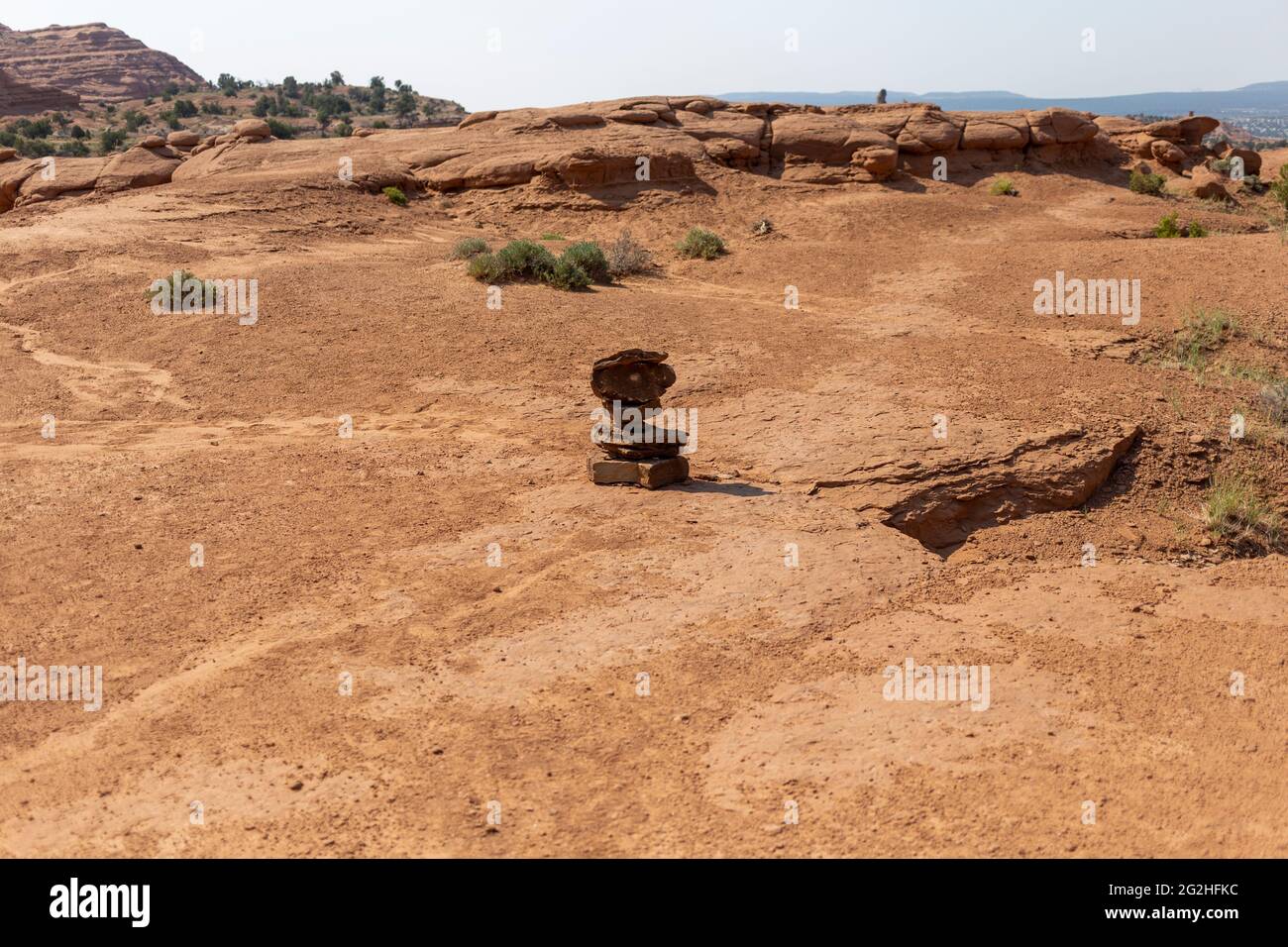 Wanderung durch den Angel's Palace Trail im Kodakchrome Basin State Park, Utah, USA. Stockfoto