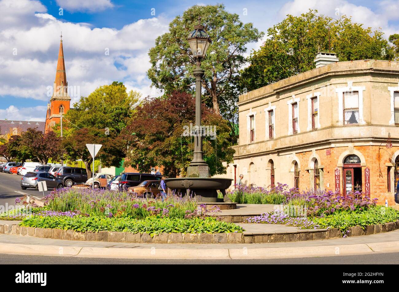 Parker Memorial Fountain ist eine Nachbildung des ursprünglich 1891 am Burke Square in Daylesford, Victoria, Australien errichteten Gebäudes Stockfoto