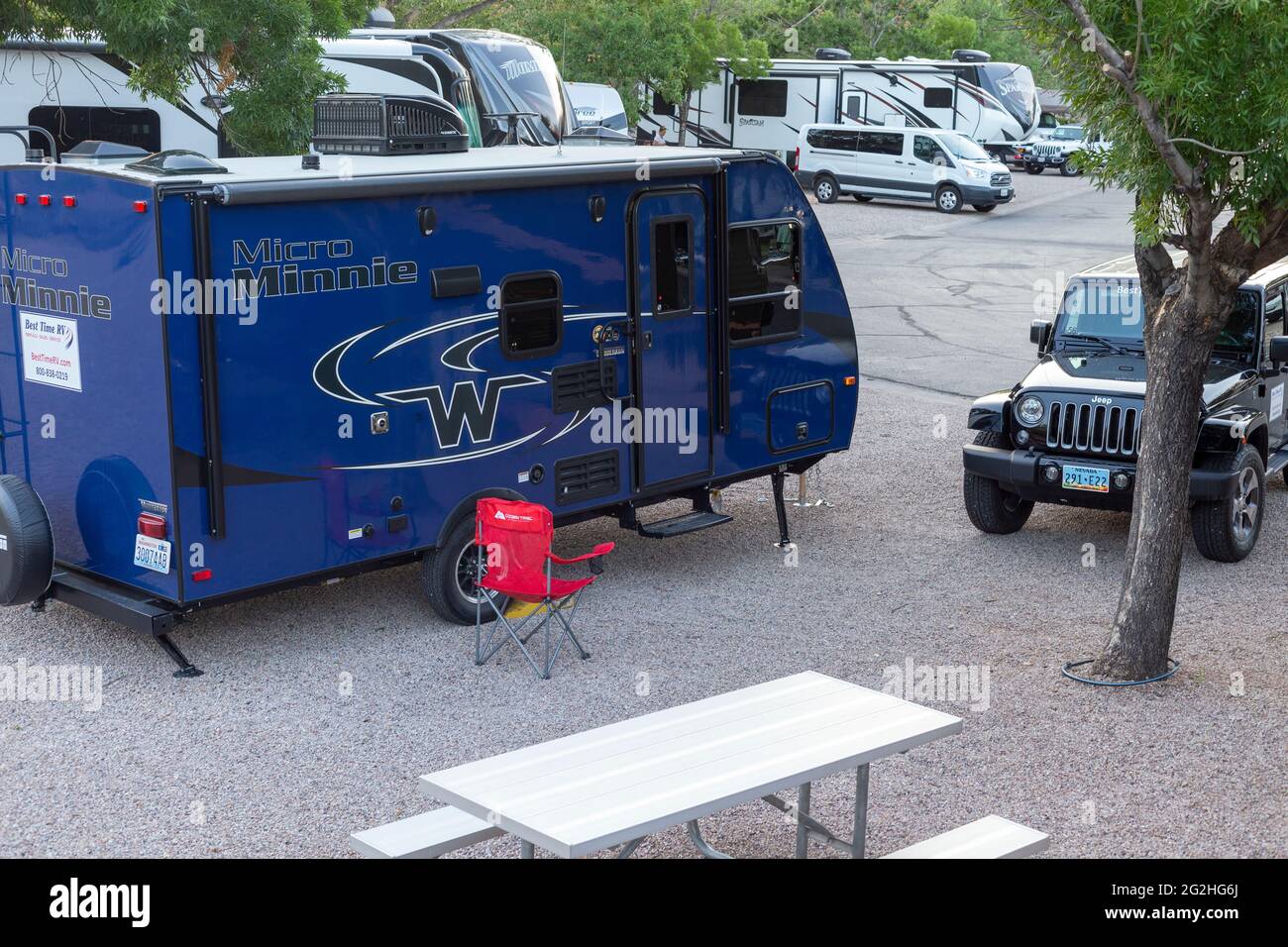 Zion River Resort RV Park & Campground, Utah, USA Stockfotografie Alamy