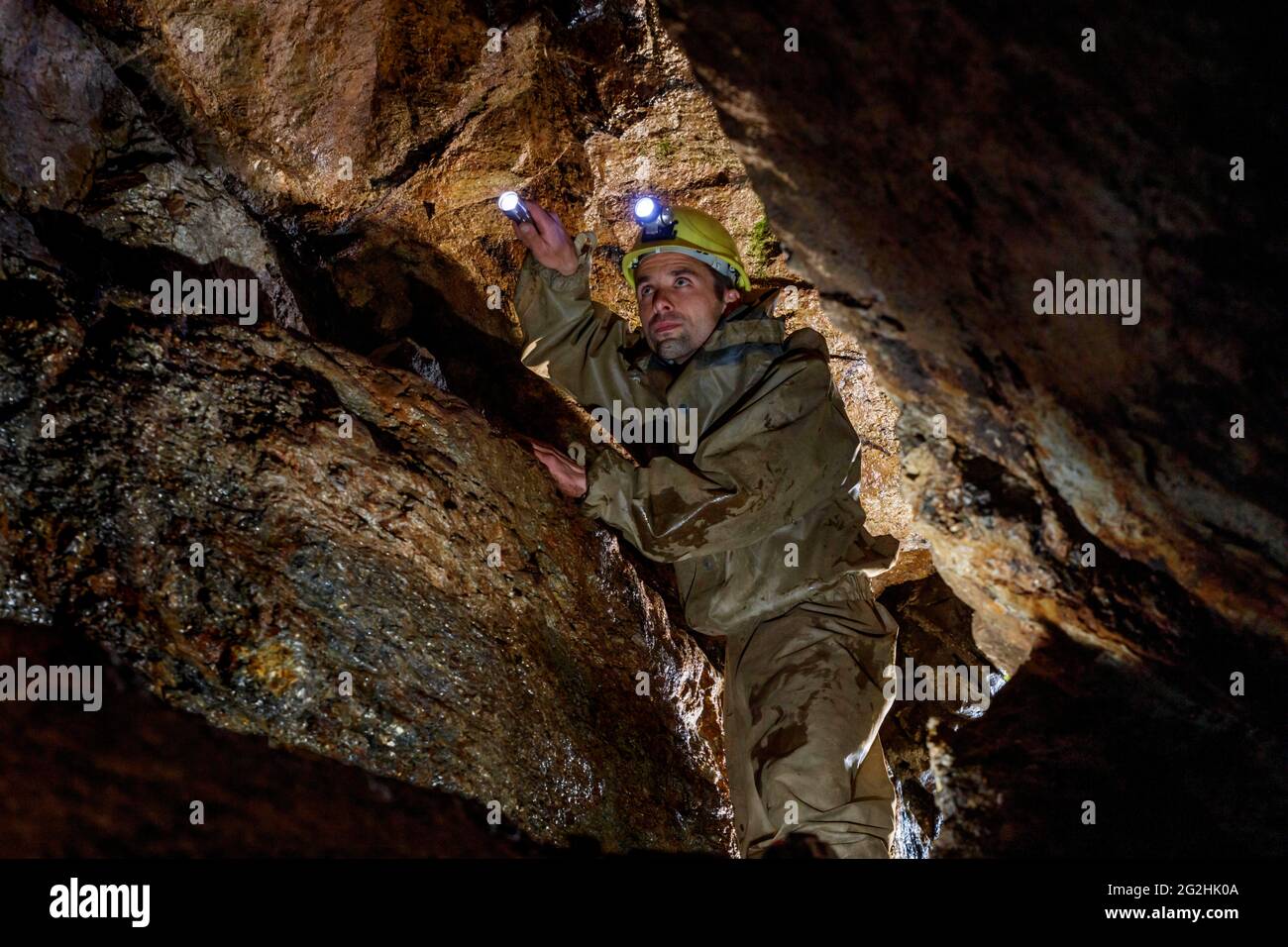 Das Besucherbergwerk - im Gößner - befindet sich im Zentrum von Annaberg-Buchholz am Erzgebirgsmuseum Stockfoto