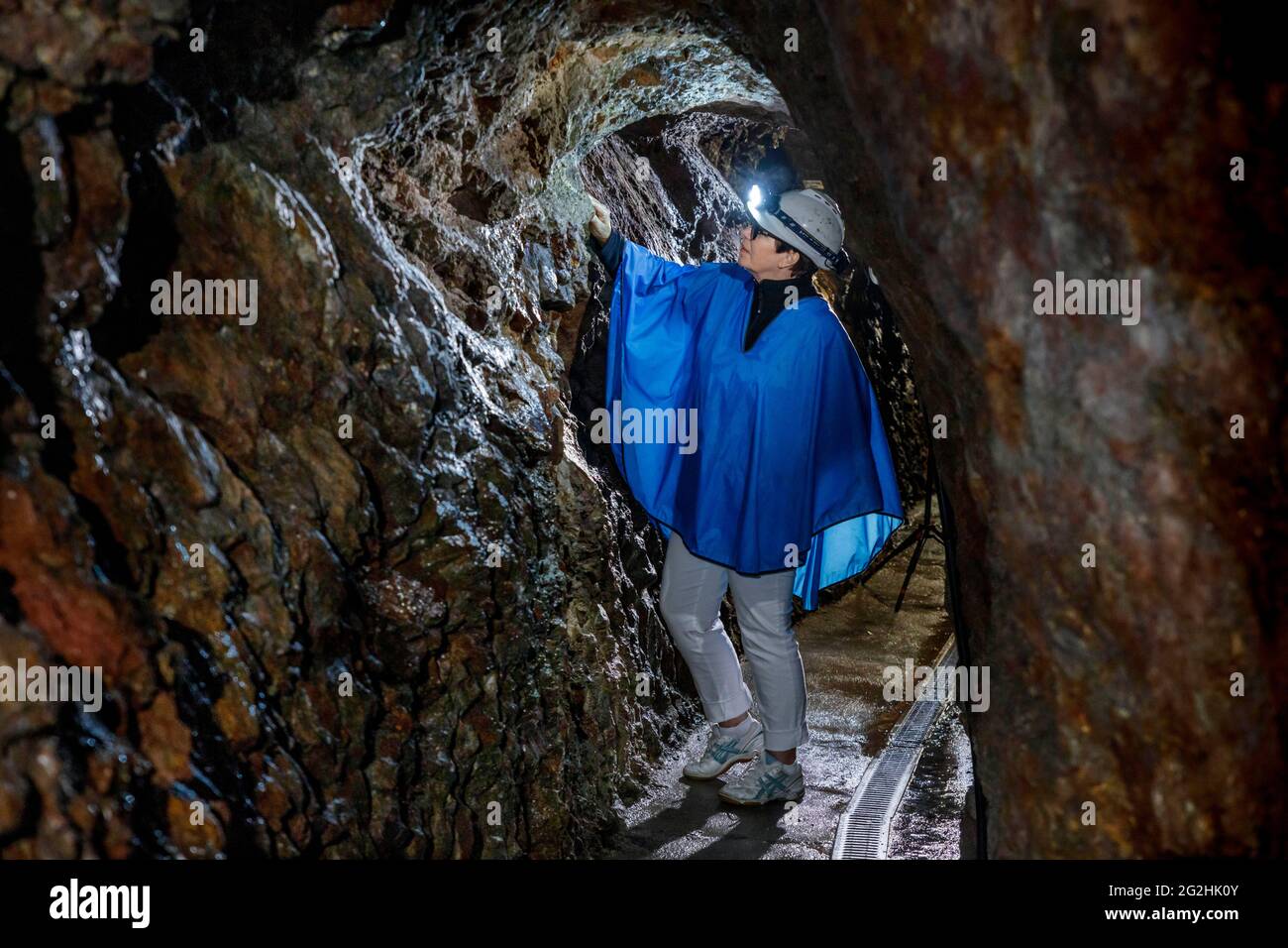 Das Besucherbergwerk - im Gößner - befindet sich im Zentrum von Annaberg-Buchholz am Erzgebirgsmuseum Stockfoto