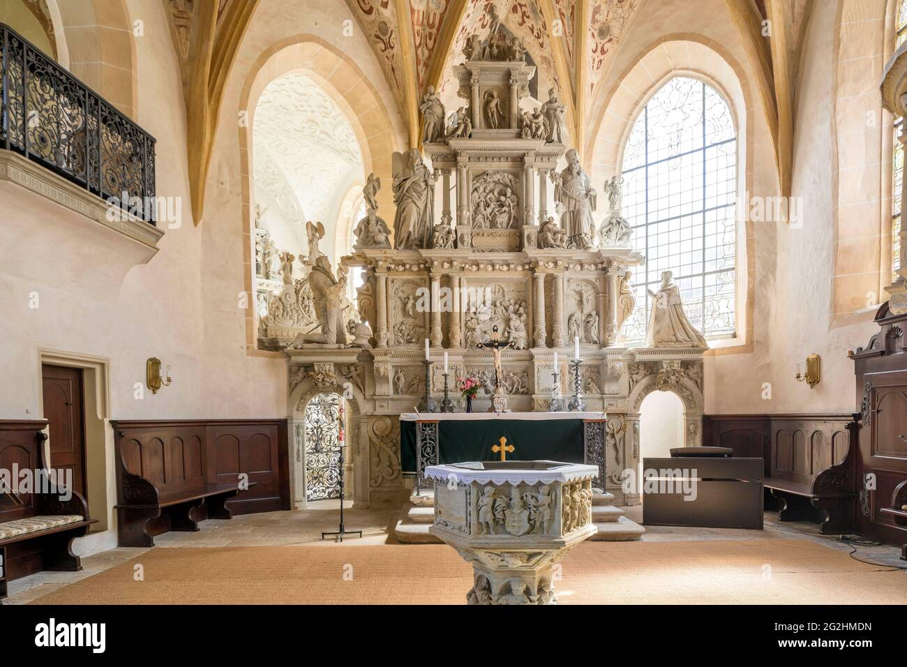 Lauenstein Stadtkirche mit der berühmten Bünauer Kapelle Stockfoto