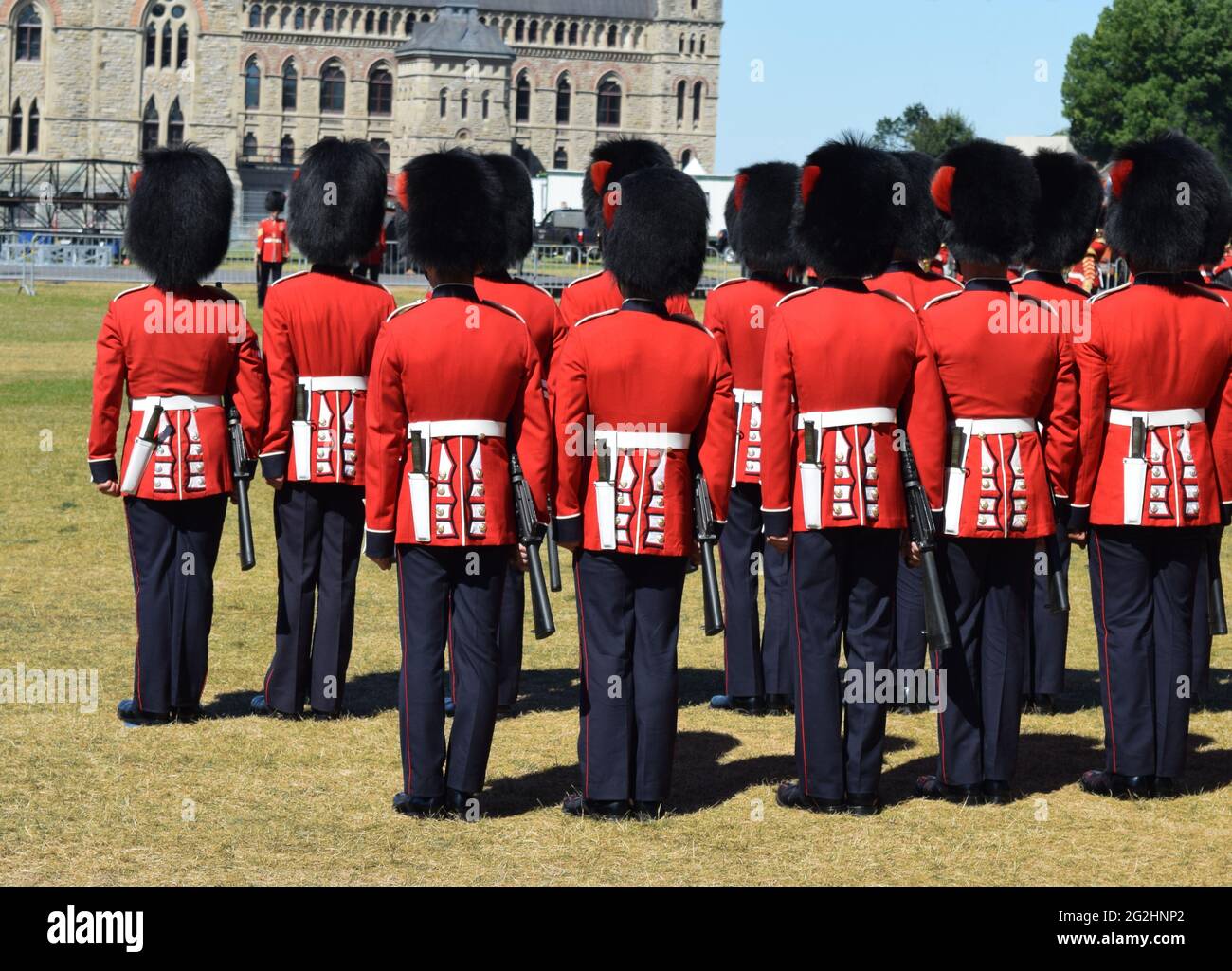 Wachwechsel auf dem Parliament Hill in Ottawa, Kanada Stockfoto