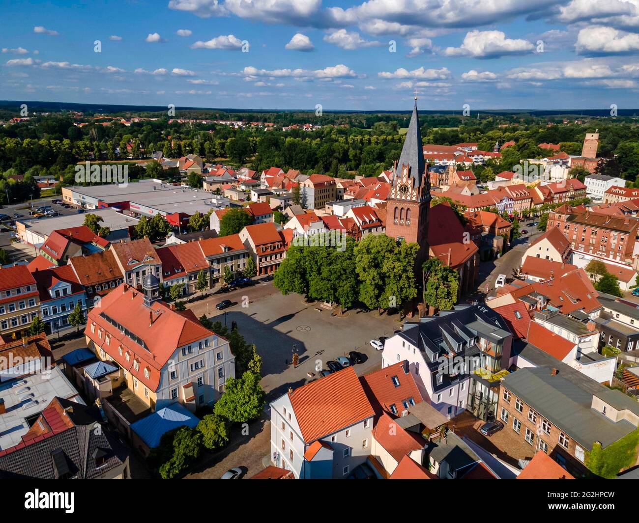 Marktplatz Bad Liebenwerda Stockfoto