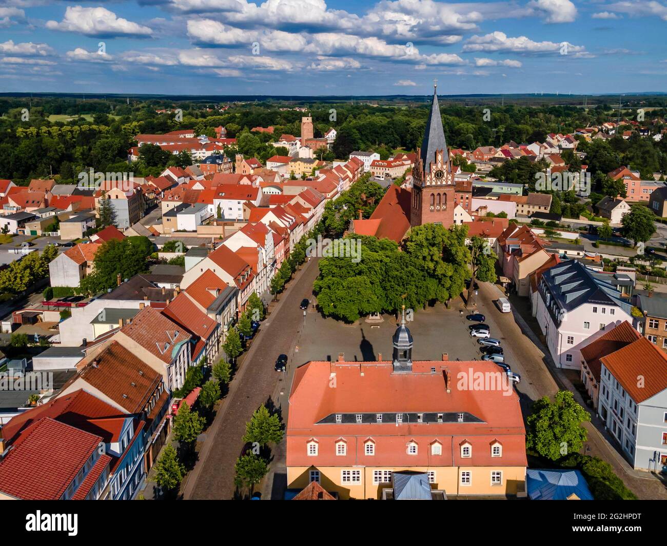 Marktplatz Bad Liebenwerda Stockfoto