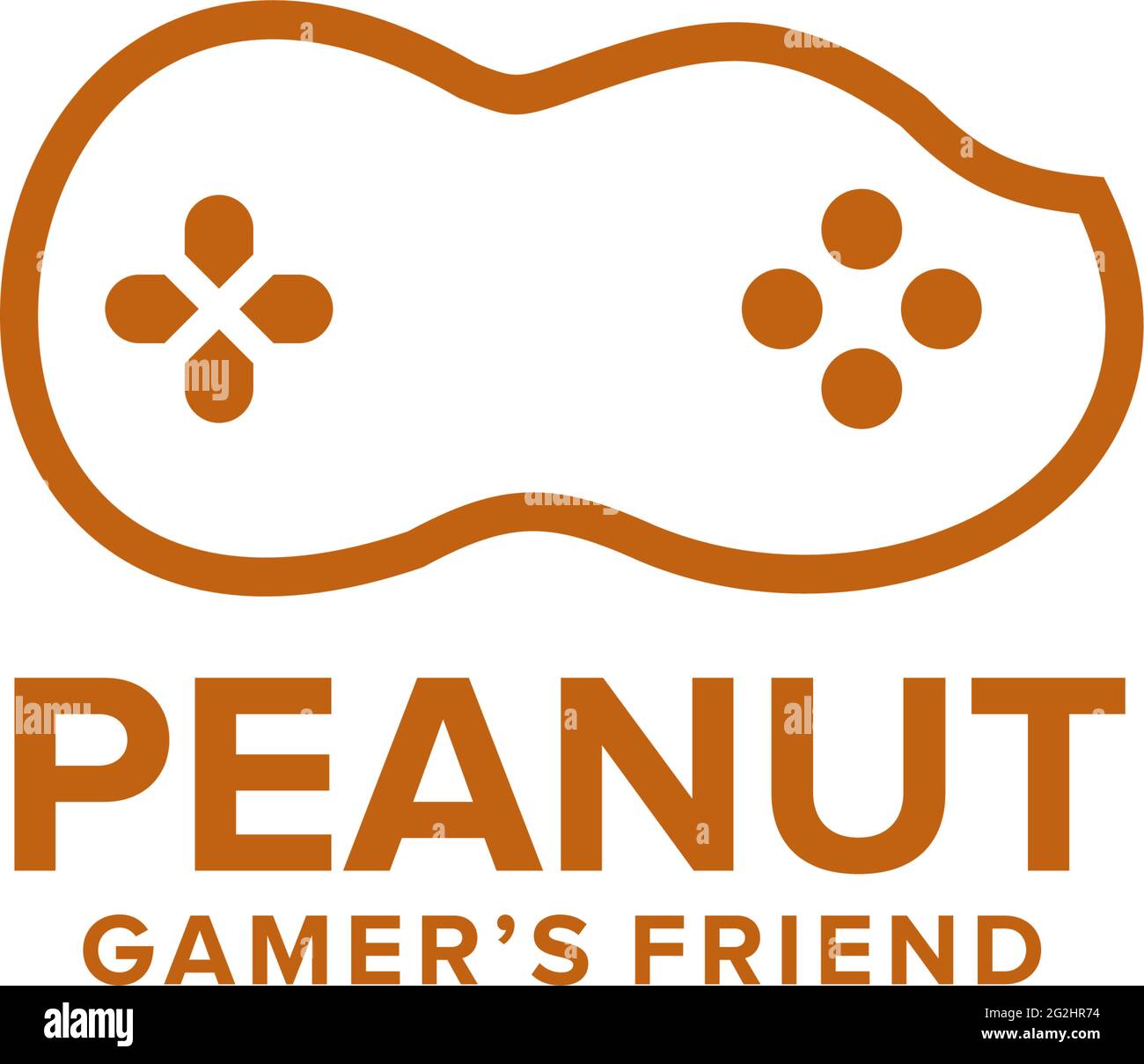 Peanut Gamer Logo Design Vektor Vorlage Stock Vektor