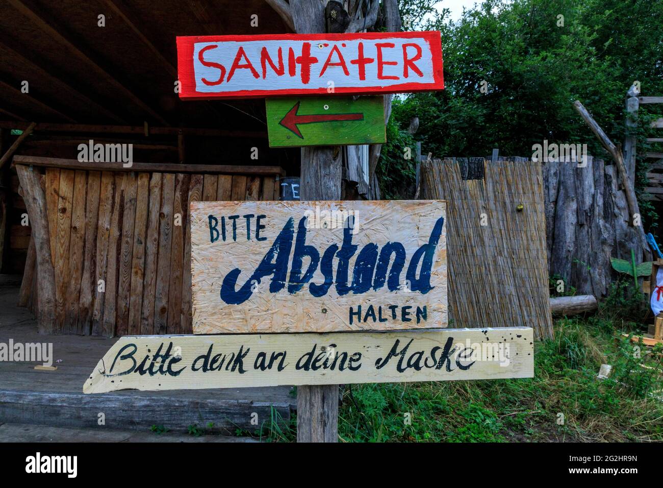 Alternative-Musik-Festival in Brandenburg trotz Corona Stockfoto