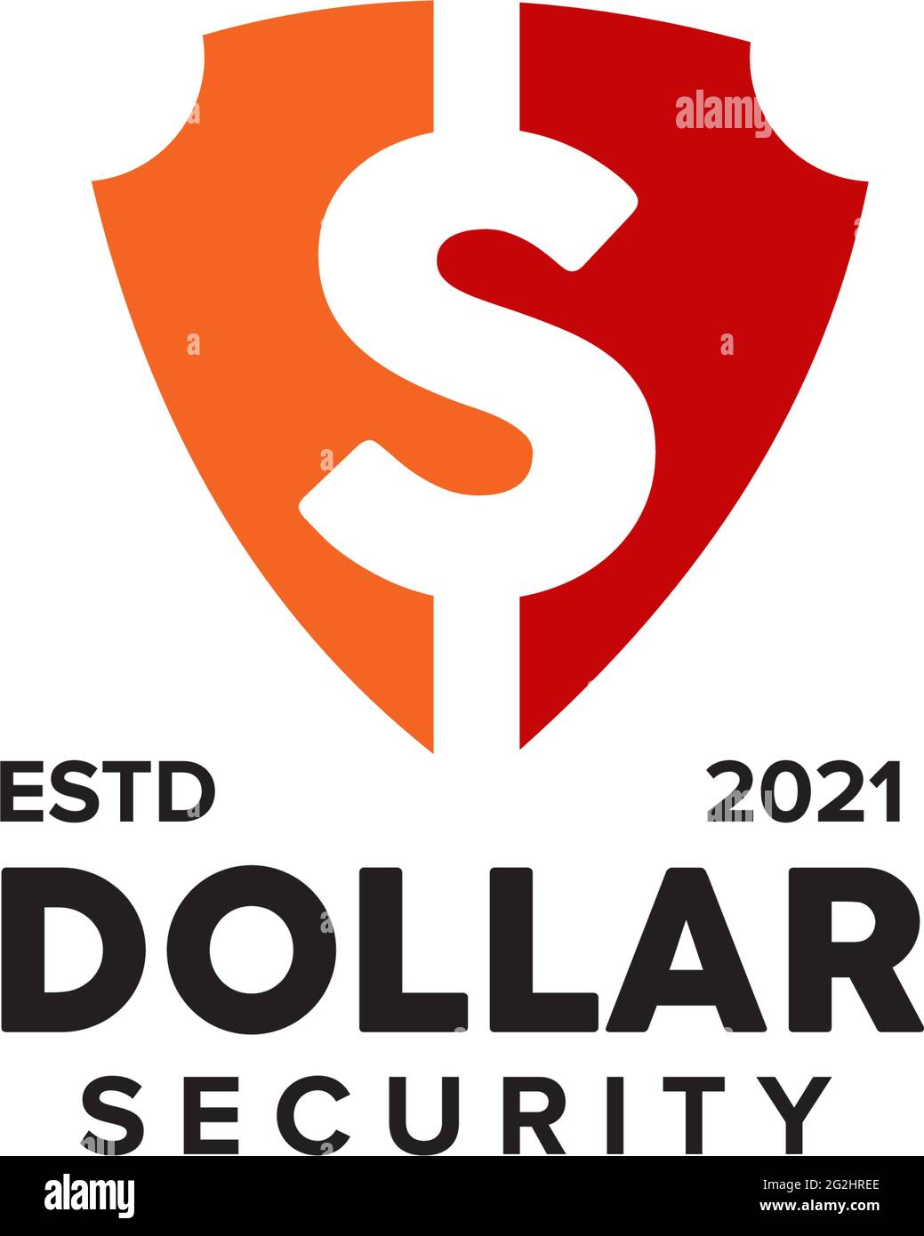 Dollar Security Logo Design Vektor-Vorlage Stock Vektor