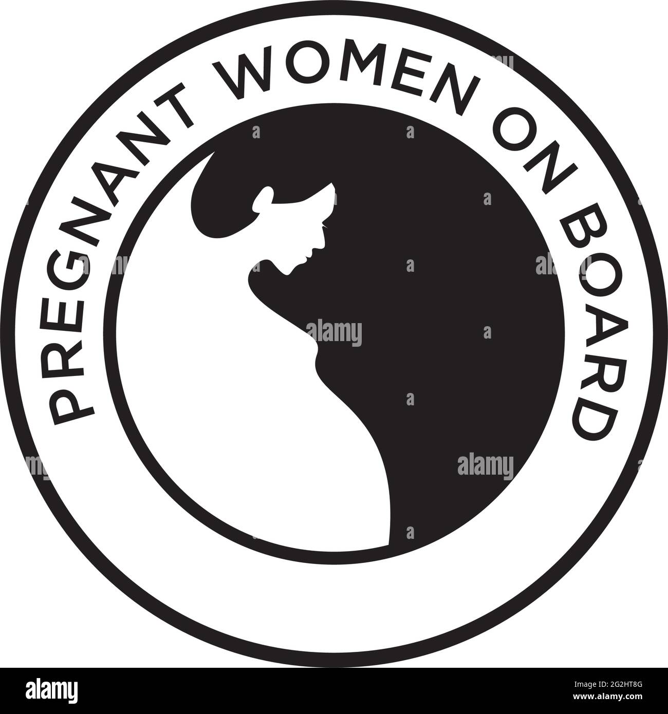 Schwanger Frau an Bord Logo Design Vektor Vorlage Stock Vektor