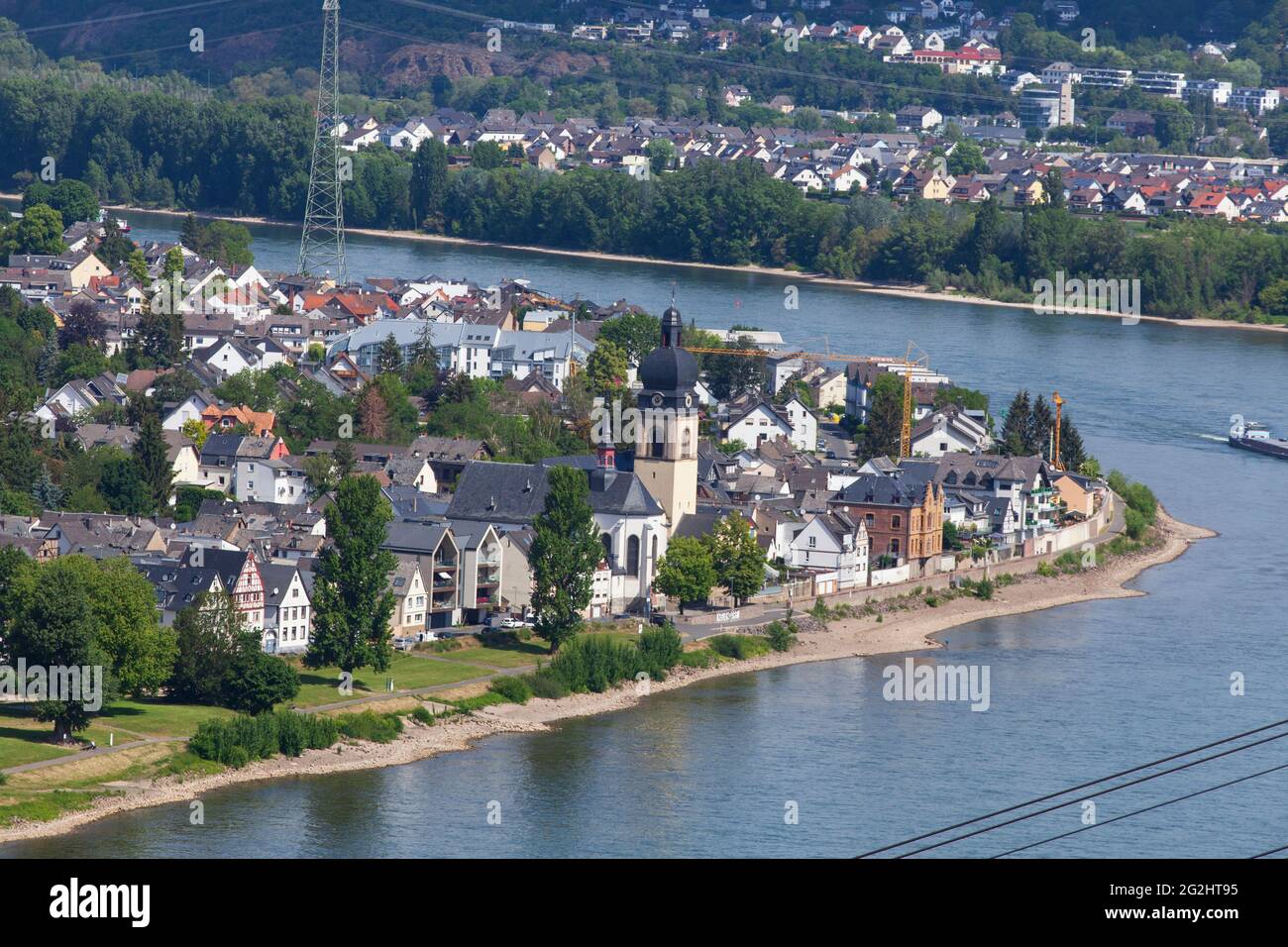 Neuendorf und Rheintal, Koblenz, Rheinland-Pfalz, Deutschland, Europa Stockfoto