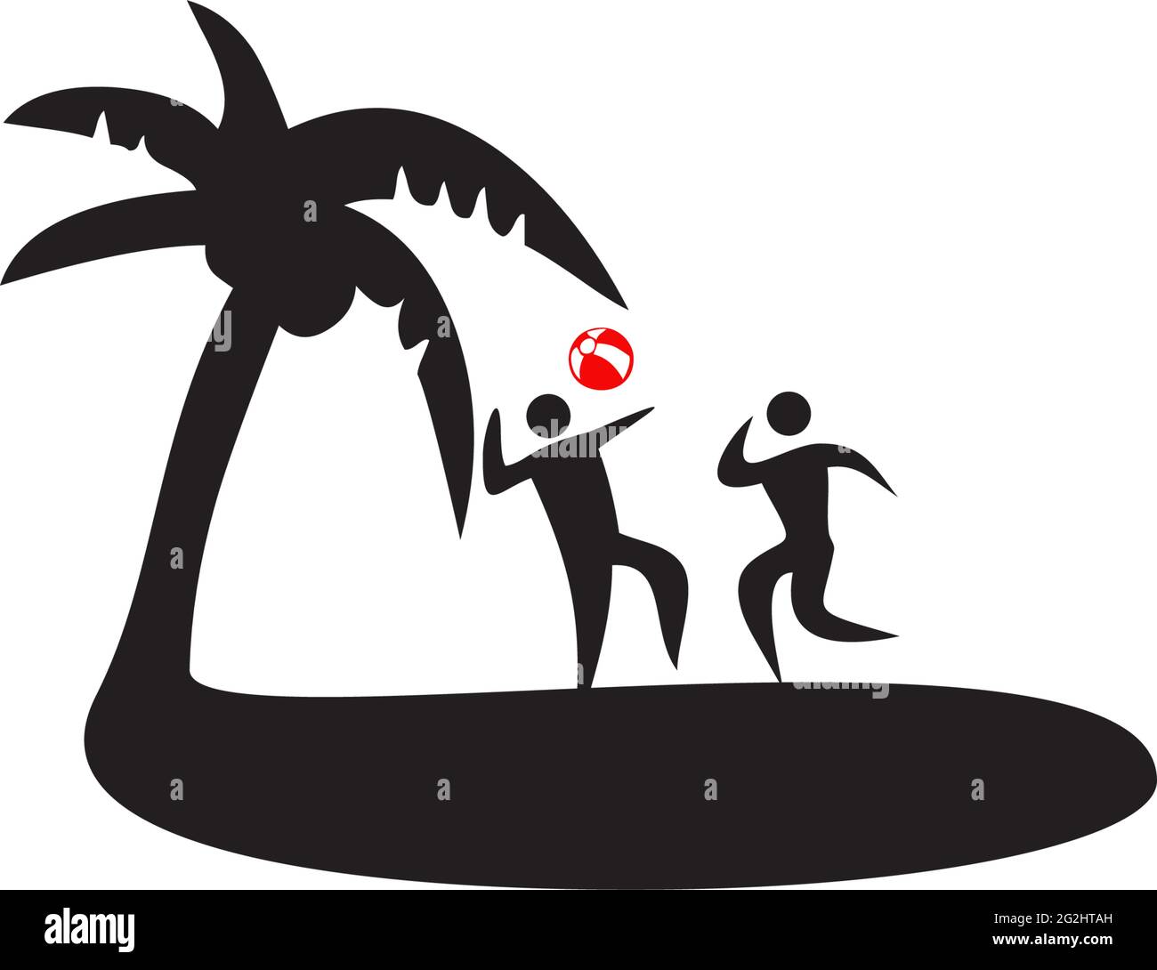Sommer Aktivität Logo Design Vektor Vorlage Stock Vektor