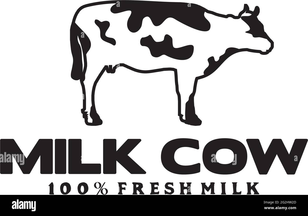 Milchkuh Logo Design Vektor Vorlage Stock Vektor