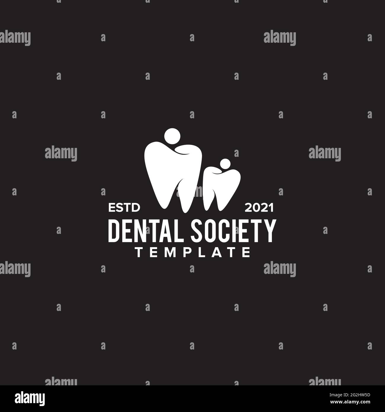 Zahnarzt Community Logo Design Vektor Vorlage Stock Vektor