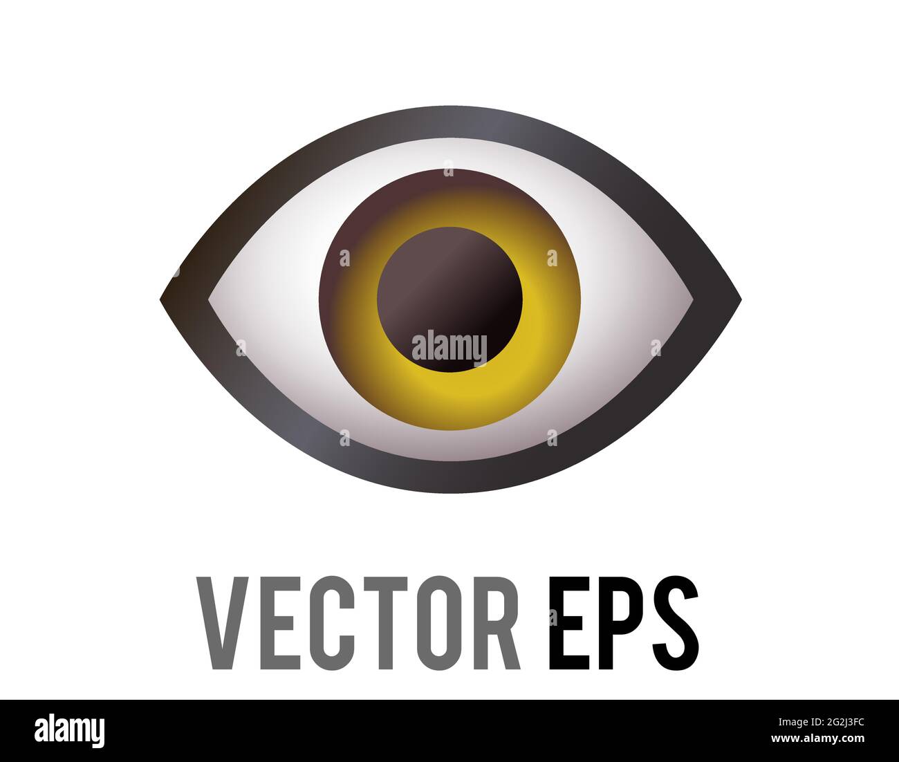 Der isolierte Vektor einzelnes menschliches Auge, Looking Forward Icon Stock Vektor