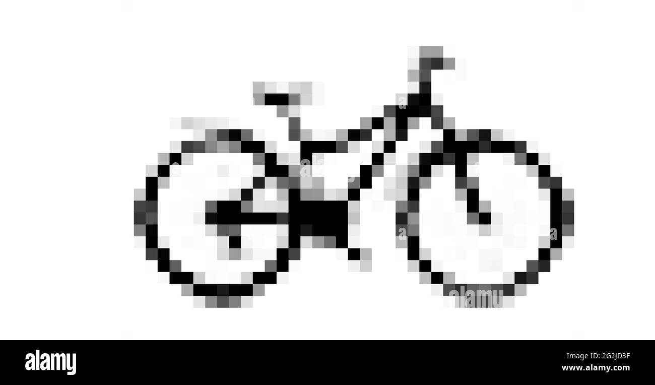 Fahrrad in Pixeldarstellung Stockfoto