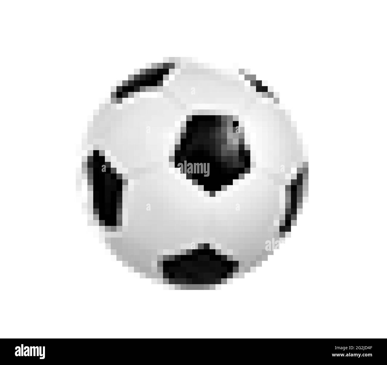 Fußball in Pixeldarstellung Stockfoto