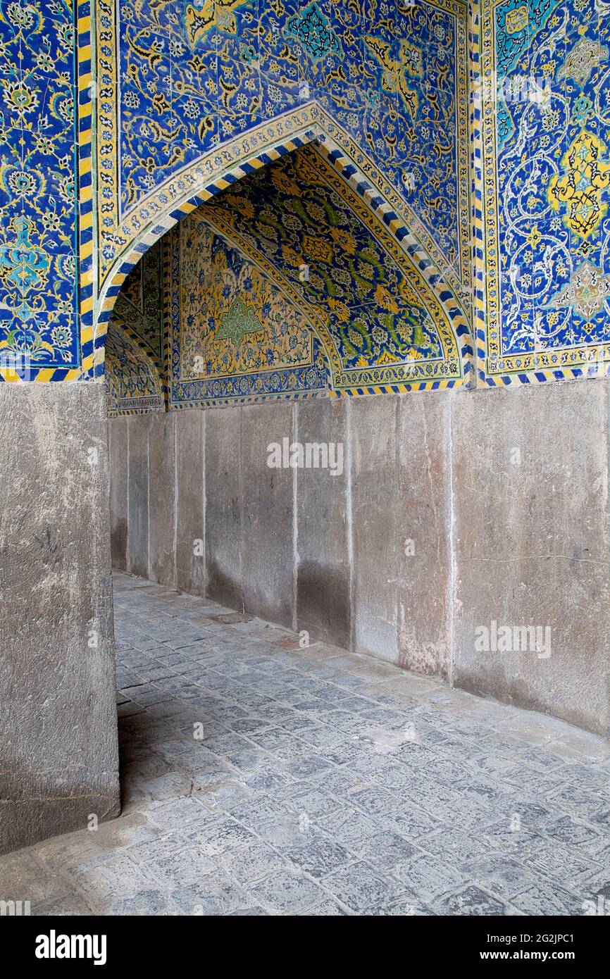 Masjed-e Shah oder Masjed-Imam Moschee auf dem Naghsche Jahan Platz in Isfahan, Iran Stockfoto