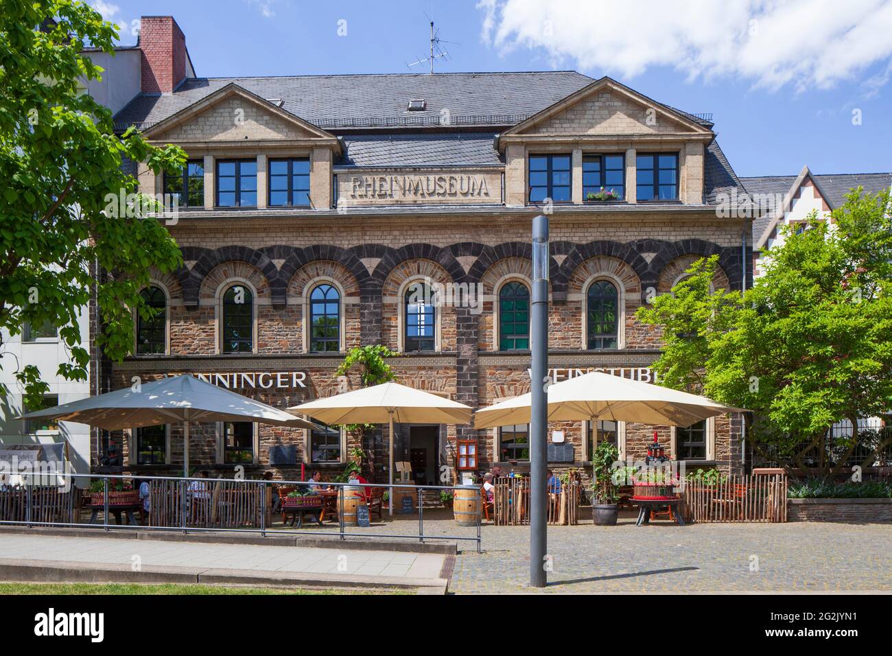 Ehemaliges Rheinmuseum am Konrad-Adenauer-Ufer, Koblenz, Rheinland-Pfalz, Deutschland, Europa Stockfoto
