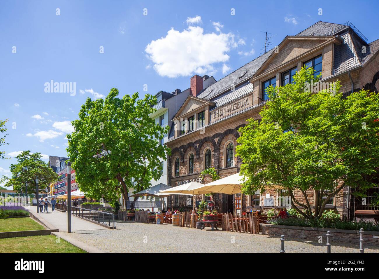 Ehemaliges Rheinmuseum am Konrad-Adenauer-Ufer, Koblenz, Rheinland-Pfalz, Deutschland, Europa Stockfoto