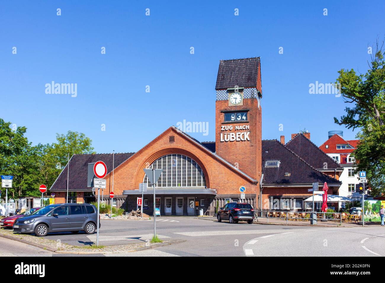 Bahnhof, Lübeck-Travemünde, Schleswig-Holstein, Deutschland, Europa Stockfoto