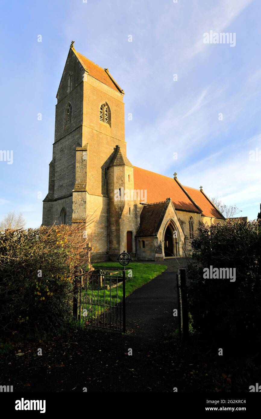 St. Peters Kirche, Clopton Dorf, Northamptonshire, England, Großbritannien Stockfoto