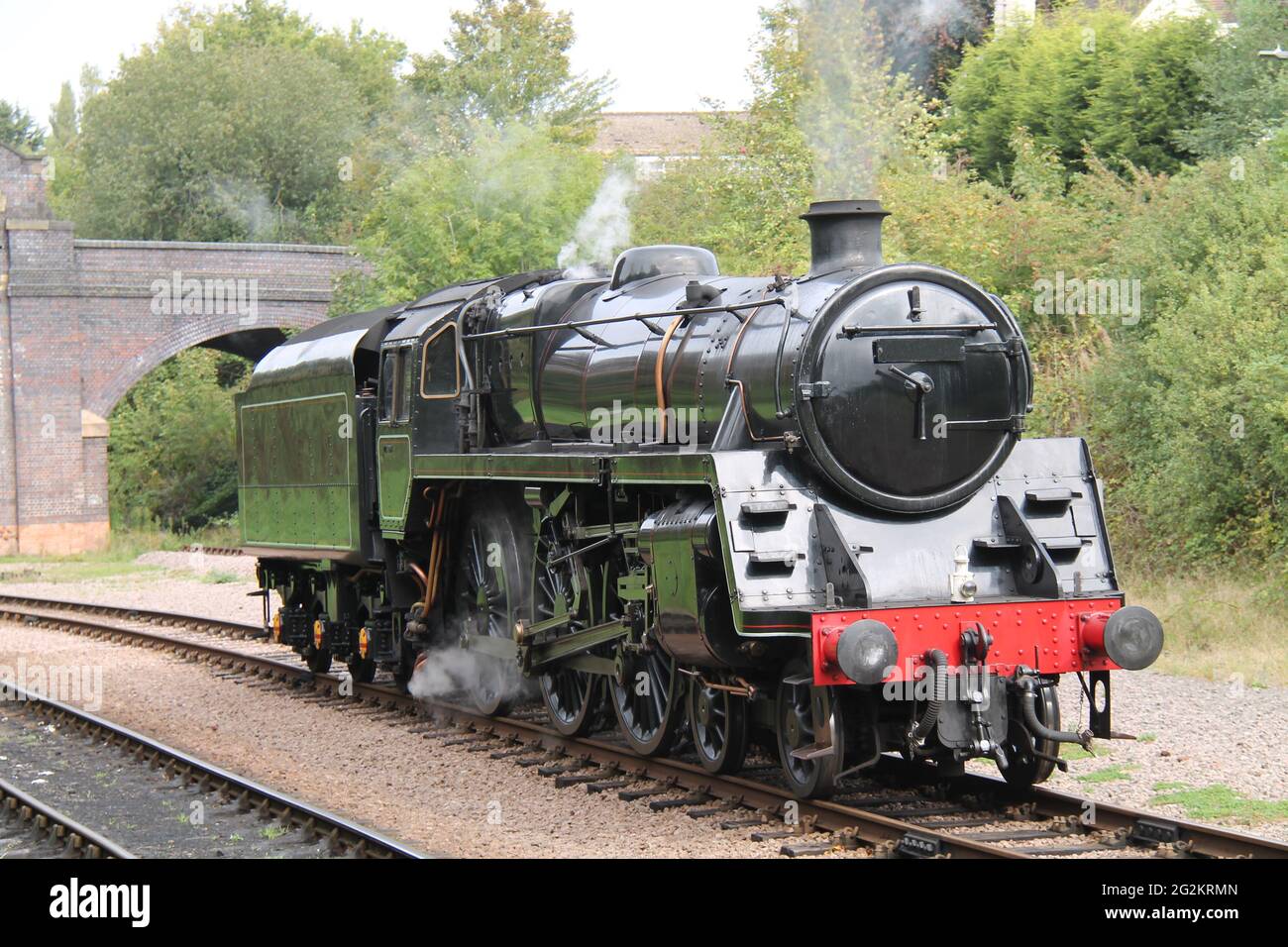 Standard Class 5MT Vintage Railway Steam Train Engine. Stockfoto