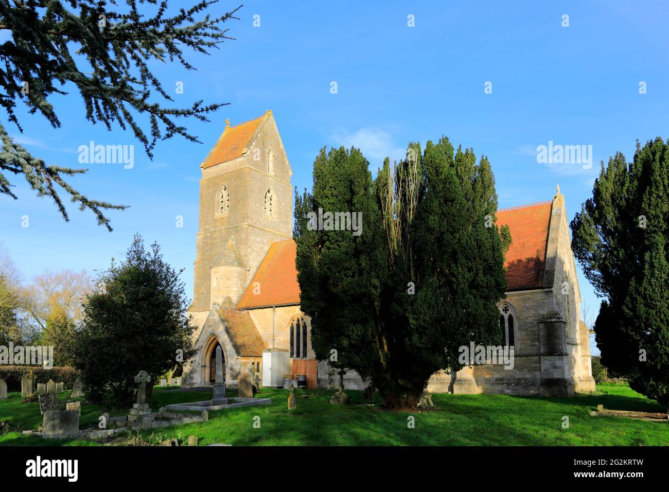 St. Peters Kirche, Clopton Dorf, Northamptonshire, England, Großbritannien Stockfoto