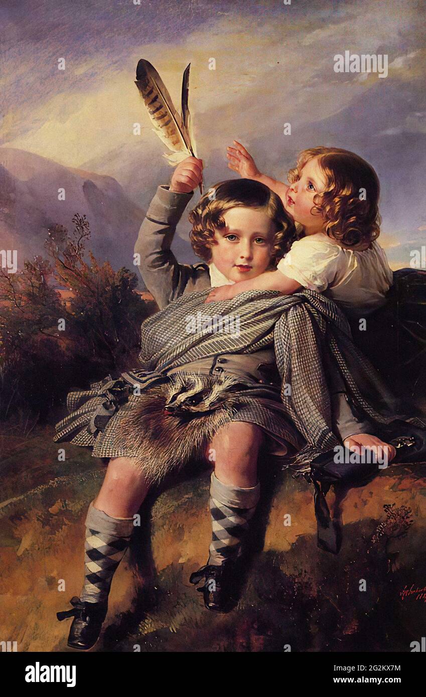 Franz Xaver Winterhalter (1805-1873) - Prinz Alfred Prinzessin Helen 1849 Stockfoto