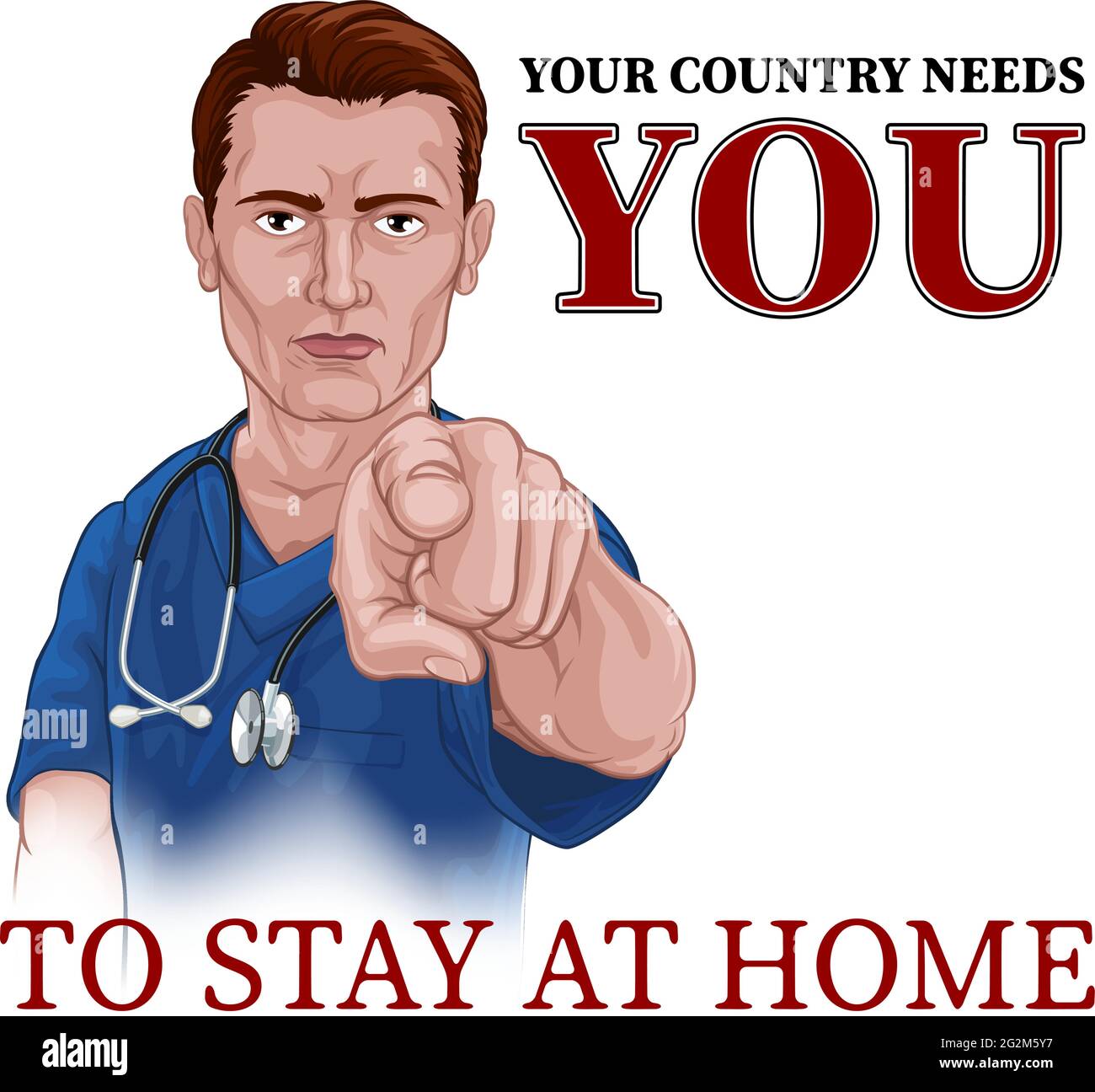 Krankenschwester Arzt Zeigt Ihr Land Braucht Sie Stock Vektor