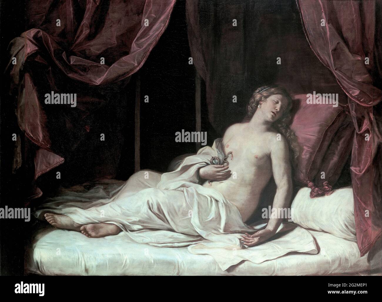 Giovanni Francesco Barbieri - Guercino - Tod von Cleopatra Stockfoto